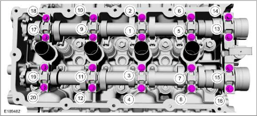 Camshaft RH — original illustration 1, reference 161