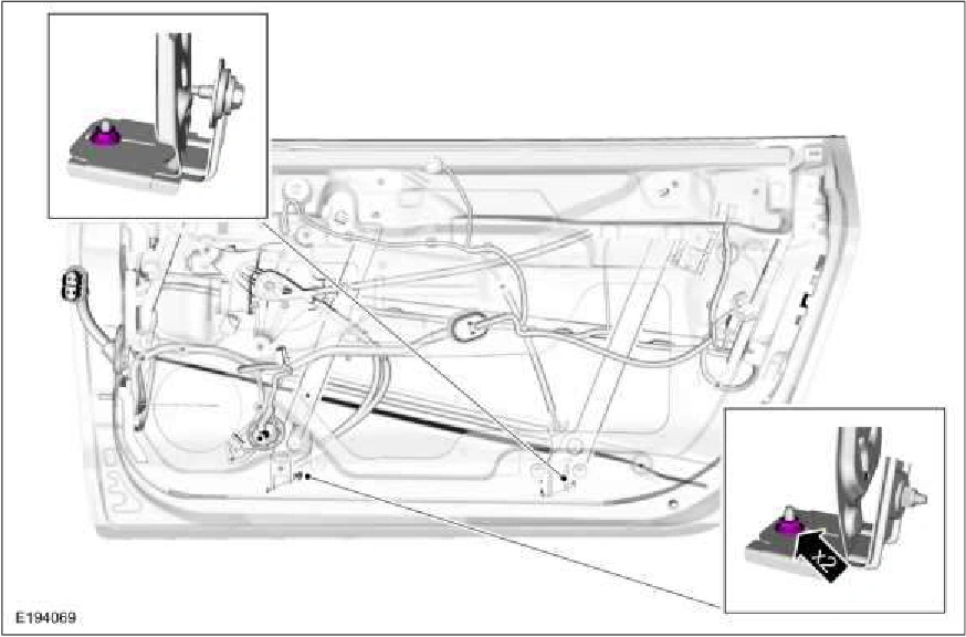 Door Window Glass Adjustment - Convertible — original illustration 2, reference 1270