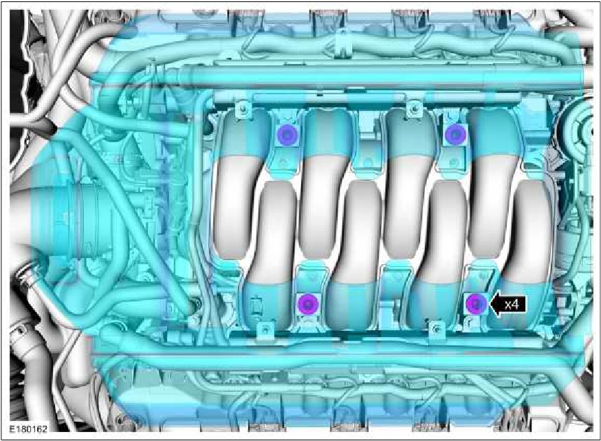 303-12C Intake Air Distribution and Filtering - 5.0L — original illustration 1, reference 711