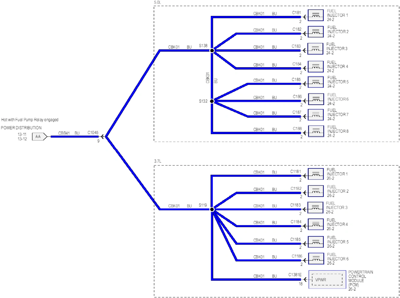 Wiring — original illustration 1, reference 6270