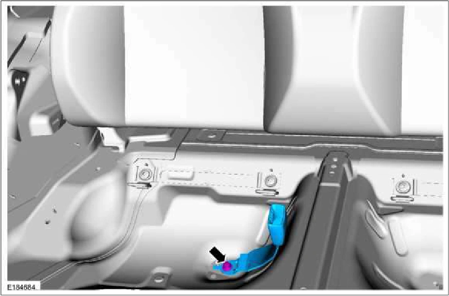 Rear Seatbelt Buckle — original illustration 1, reference 1735