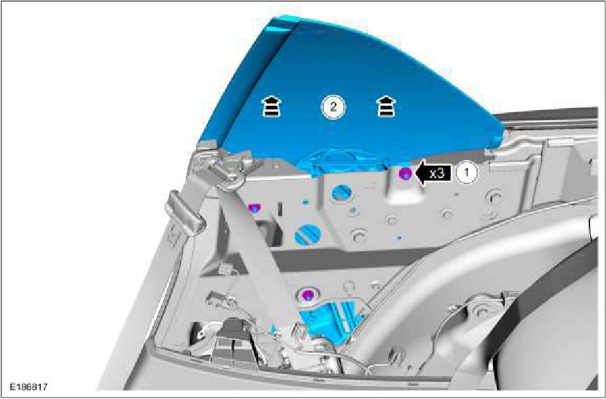 Rear Quarter Window Regulator - Convertible — original illustration 2, reference 1298
