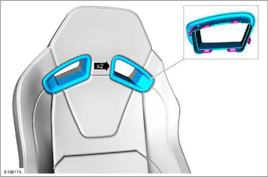Front Seat Backrest Cover - Vehicles With: Recaro Seats — original illustration 1, reference 1135