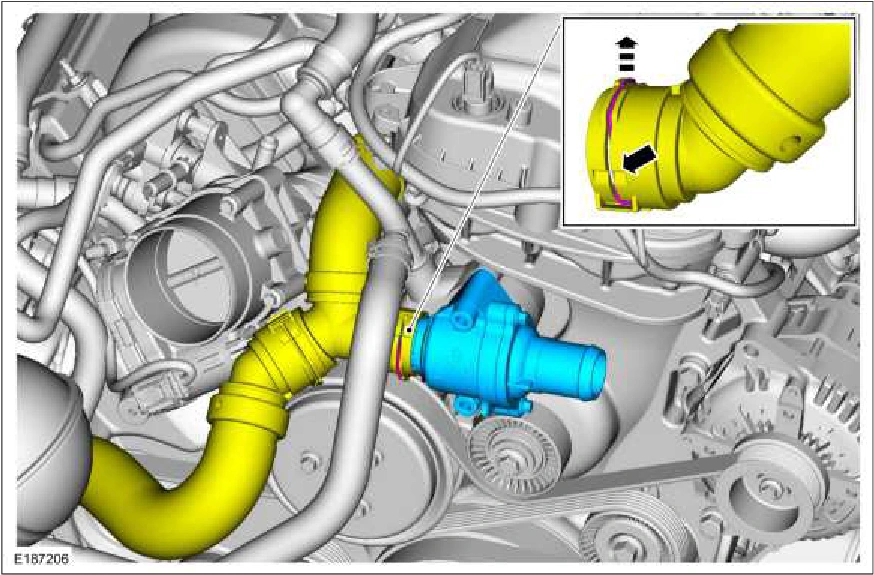 303-01C Engine Cooling - 5.0L — original illustration 2, reference 627