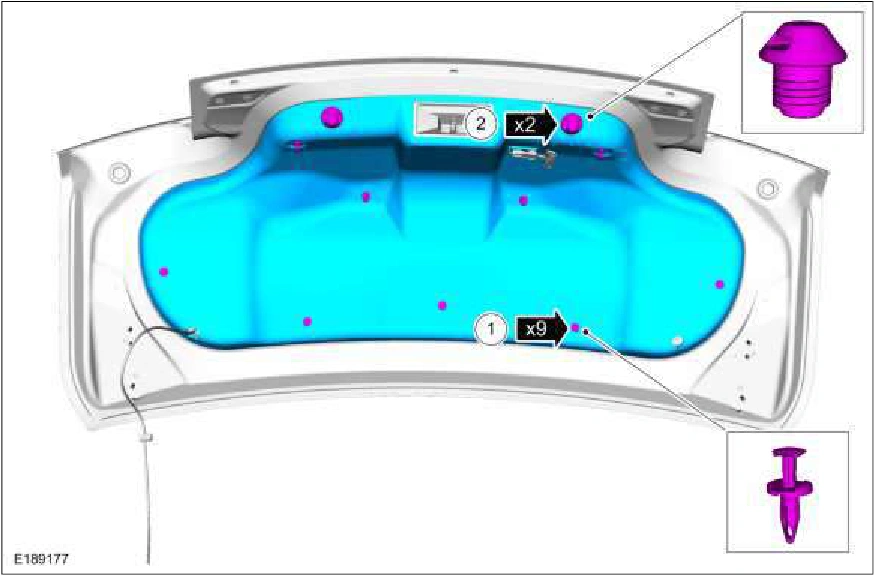 Luggage Compartment Lid Latch - Convertible — original illustration 1, reference 1458