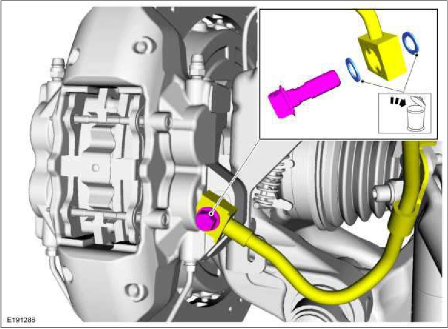 Rear Brake Flexible Hose - Vehicles With: SVT Performance Package — original illustration 1, reference 2861