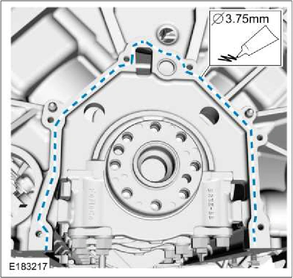 Crankshaft Rear Seal with Retainer Plate — original illustration 2, reference 175