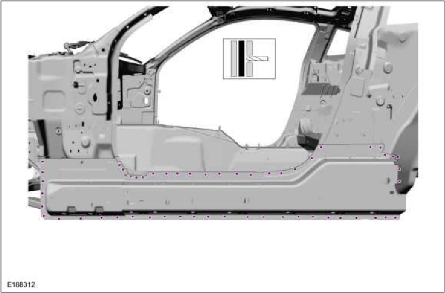 Rocker Panel Inner Reinforcement — original illustration 1, reference 2330