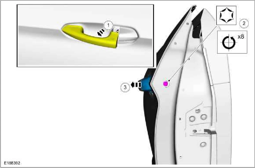 Exterior Front Door Handle — original illustration 2, reference 1433