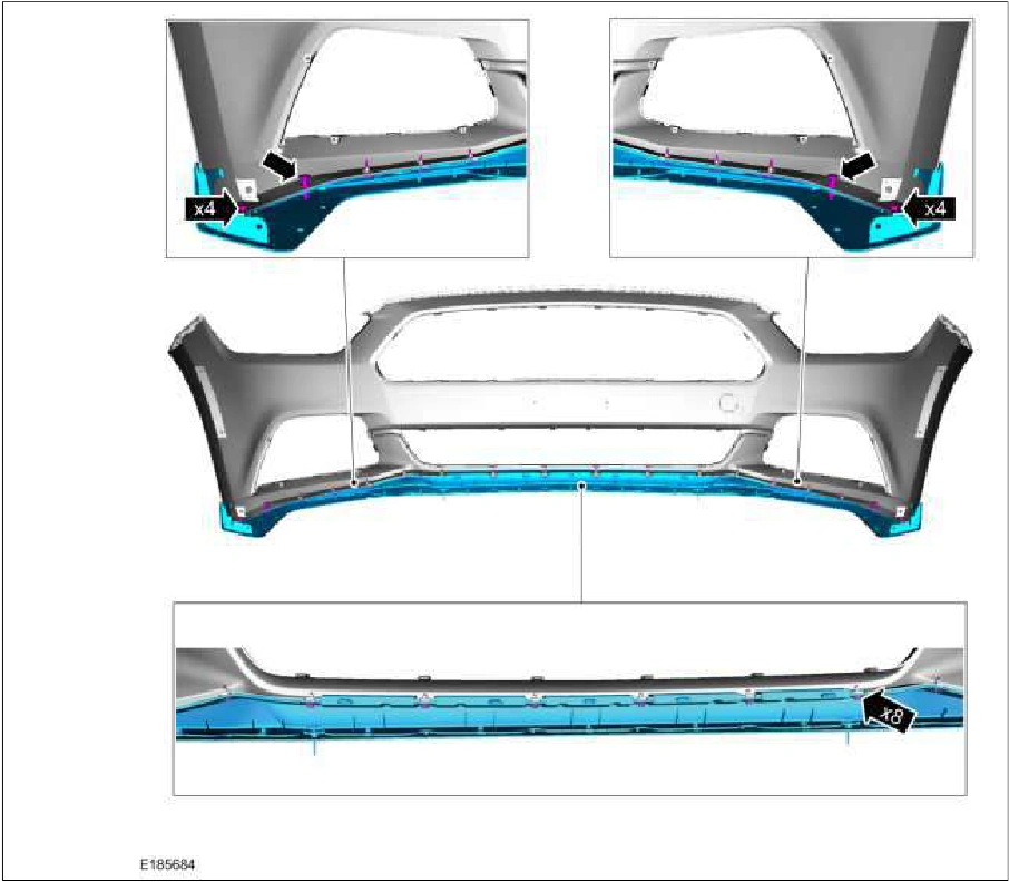 Front Bumper Cover — original illustration 2, reference 1696