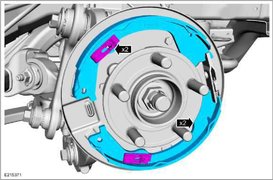 Parking Brake Shoes - Vehicles With: SVT Performance Package — original illustration 1, reference 2896