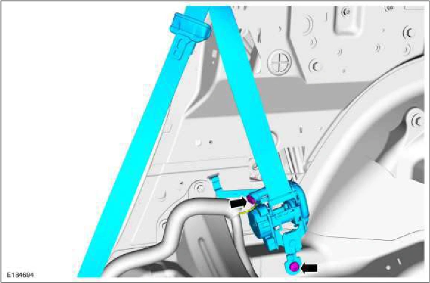 Front Seatbelt Retractor and Pretensioner — original illustration 1, reference 1731