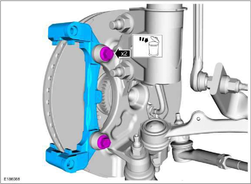 Brake Caliper Anchor Plate — original illustration 1, reference 2808