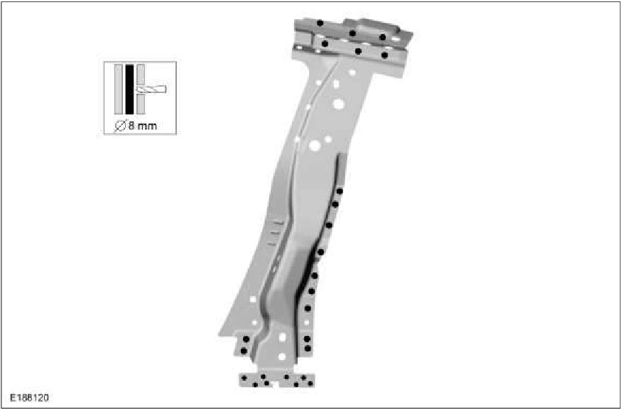 B-Pillar and Reinforcement - Coupe — original illustration 2, reference 2299