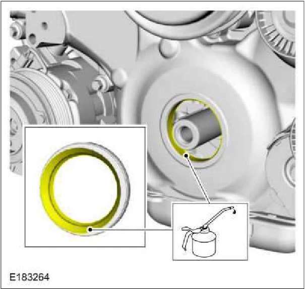 Crankshaft Front Seal — original illustration 2, reference 164