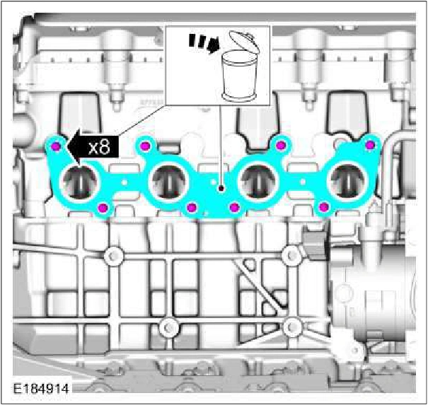 Exhaust Manifold RH — original illustration 2, reference 256