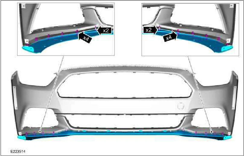 Front Bumper Cover — original illustration 1, reference 1696