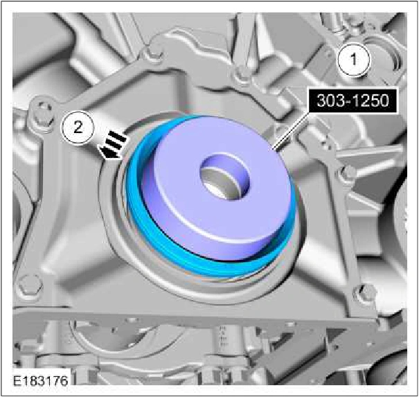 Crankshaft Rear Seal with Retainer Plate — original illustration 1, reference 177