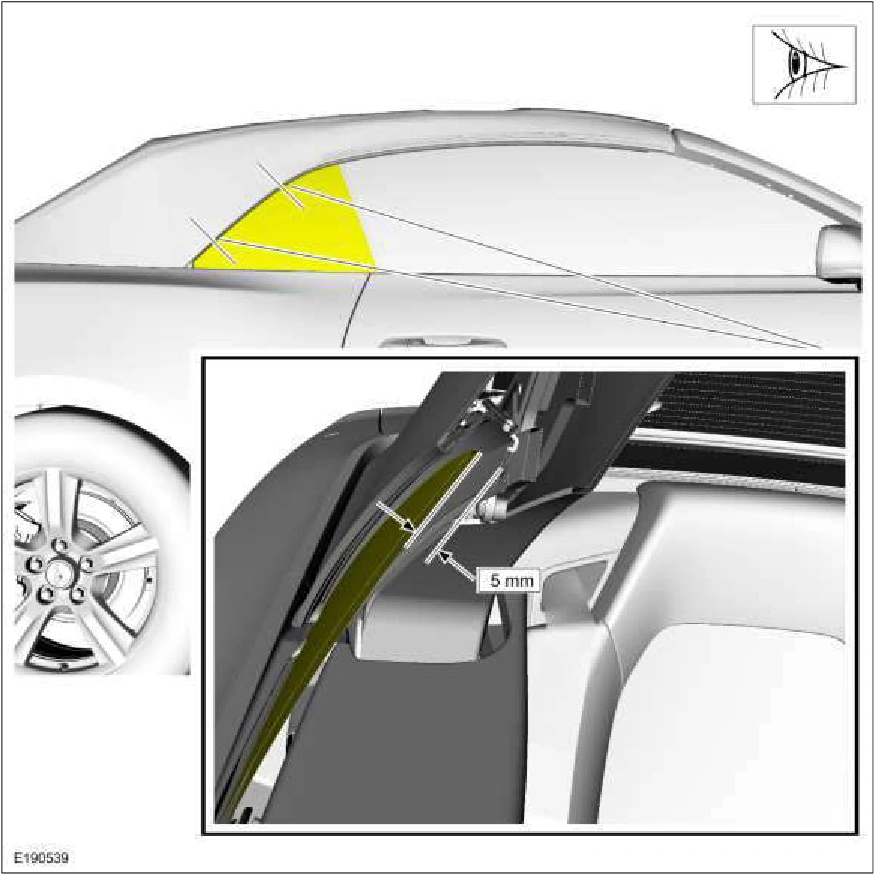 Rear Quarter Window Glass Adjustment - Convertible — original illustration 1, reference 1285