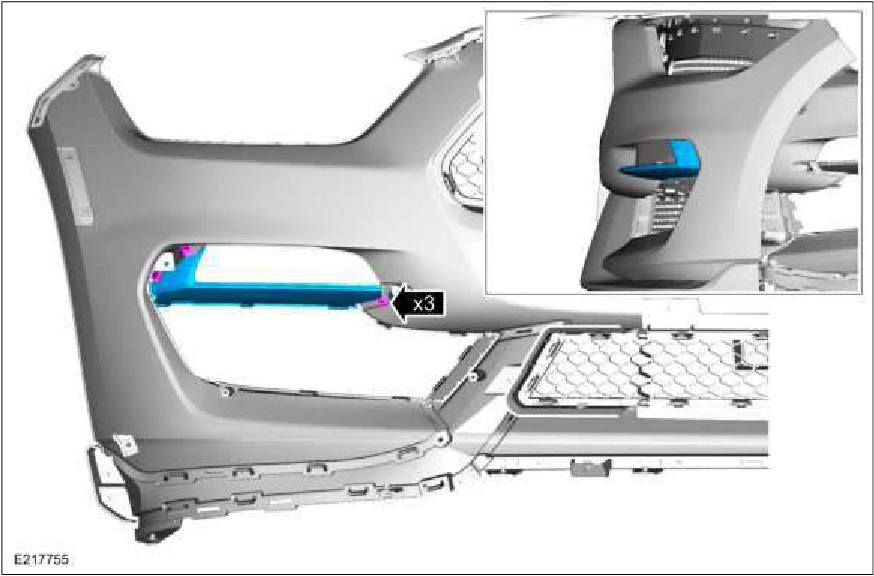 Front Bumper Cover - Vehicles With: SVT Performance Package — original illustration 1, reference 1700