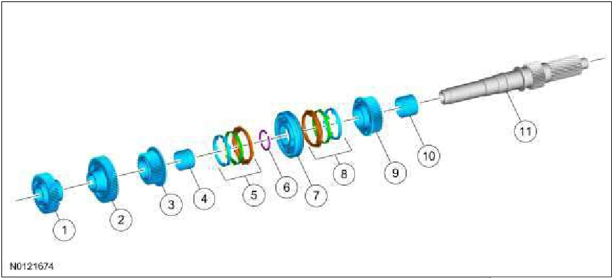 308-03A Manual Transmission - 6-Speed Manual Transmission -MT82 — original illustration 1, reference 3045