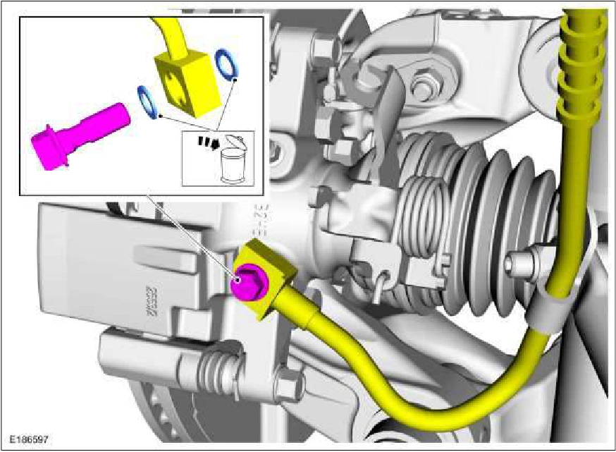 Rear Brake Flexible Hose — original illustration 1, reference 2850