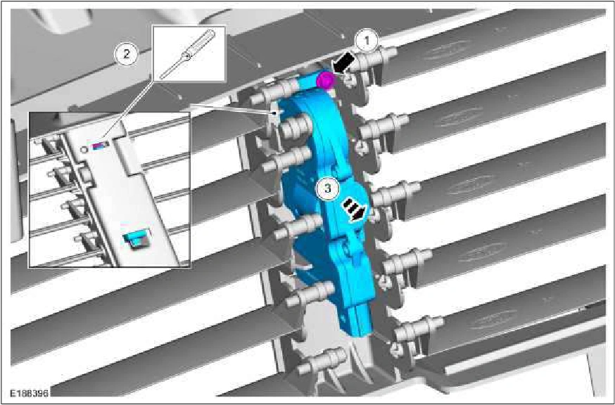 Active Grille Shutter Actuator — original illustration 1, reference 800