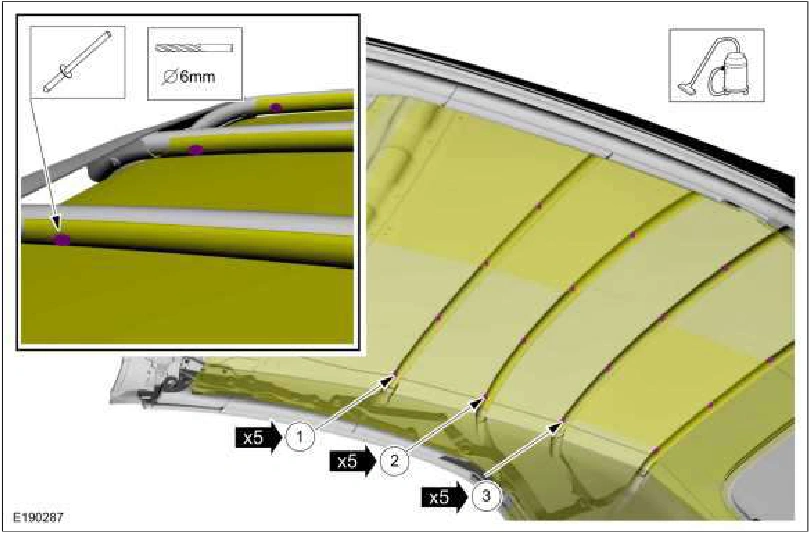 Convertible Top Headliner — original illustration 1, reference 1608