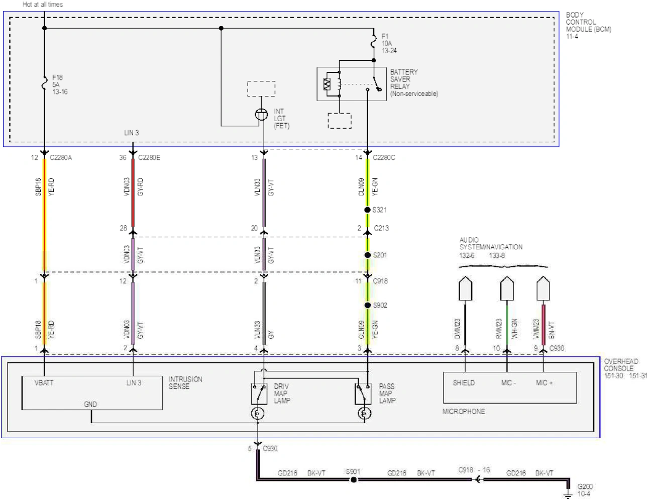 Wiring — original illustration 1, reference 6476