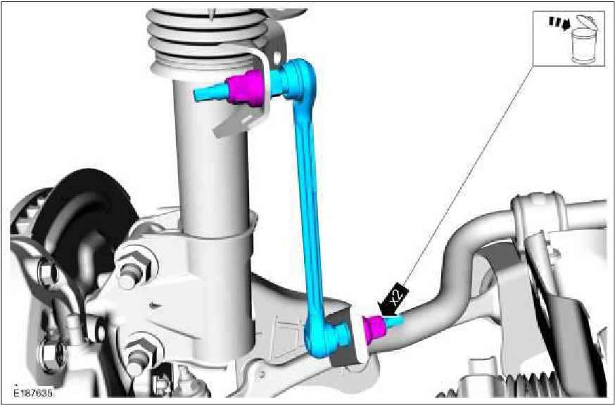 Front Stabilizer Bar Link — original illustration 1, reference 2448