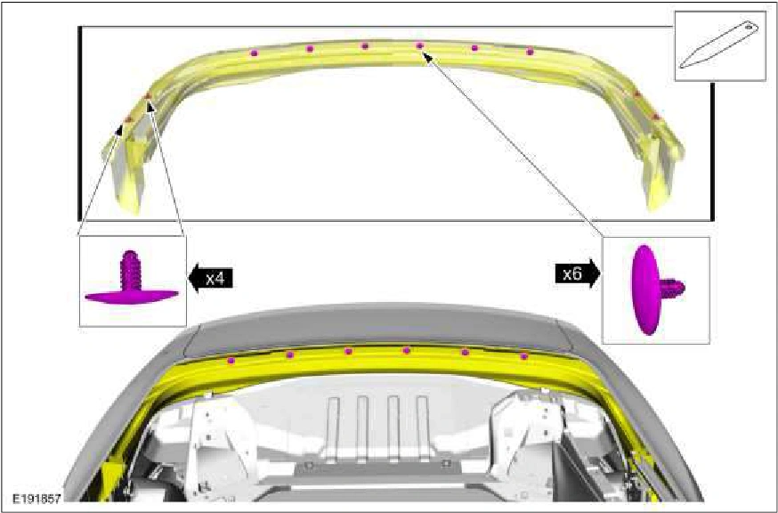 Convertible Top Trough Assembly — original illustration 1, reference 1640