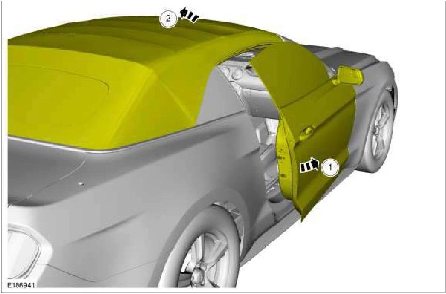 Rear Quarter Window Glass Adjustment - Convertible — original illustration 1, reference 1275
