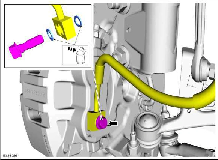 Front Brake Flexible Hose — original illustration 1, reference 2823