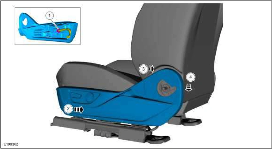 Front Seat Track Motor — original illustration 1, reference 1181