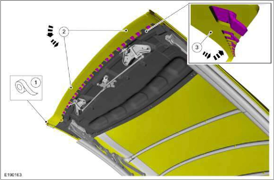 Convertible Top Front Panel — original illustration 2, reference 1587