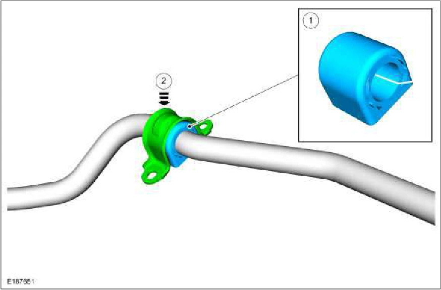 Front Stabilizer Bar Bushing — original illustration 2, reference 2444