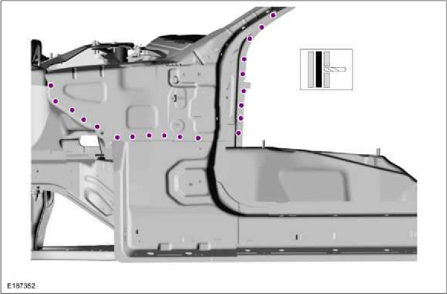 A-Pillar Outer Panel Section and Reinforcement — original illustration 2, reference 2284