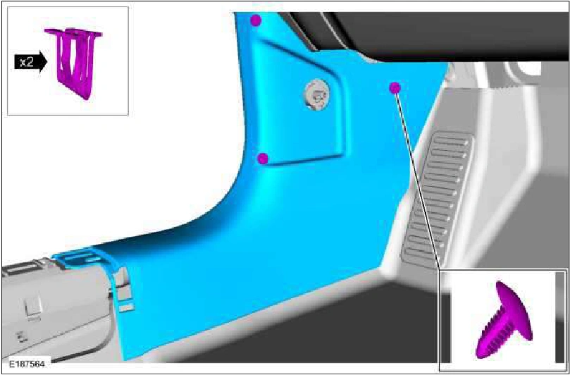 Hood Latch Release Cable — original illustration 2, reference 1447