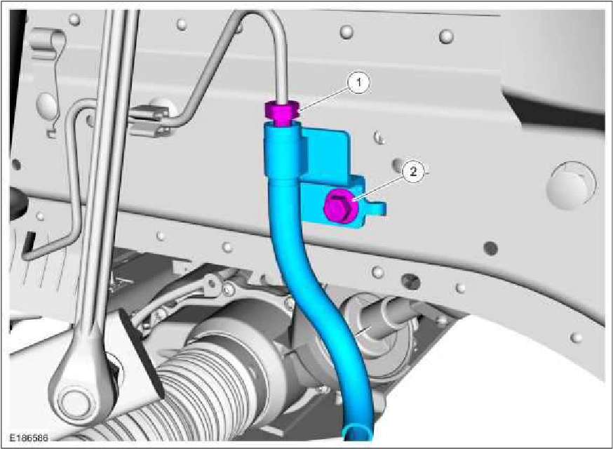 Front Brake Flexible Hose - Vehicles With: SVT Performance Package — original illustration 1, reference 2838