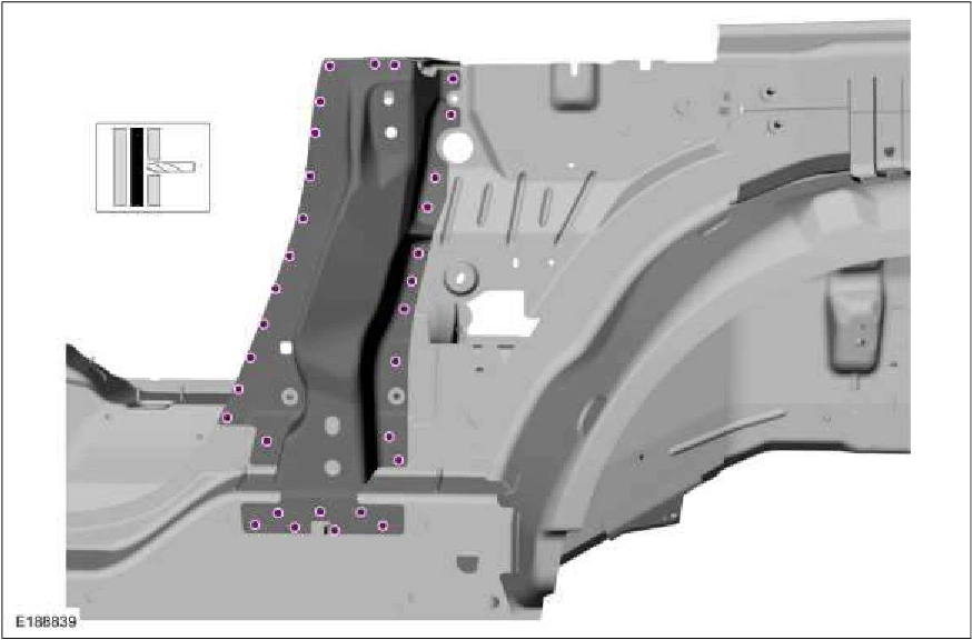 B-Pillar and Reinforcement - Convertible — original illustration 1, reference 2306