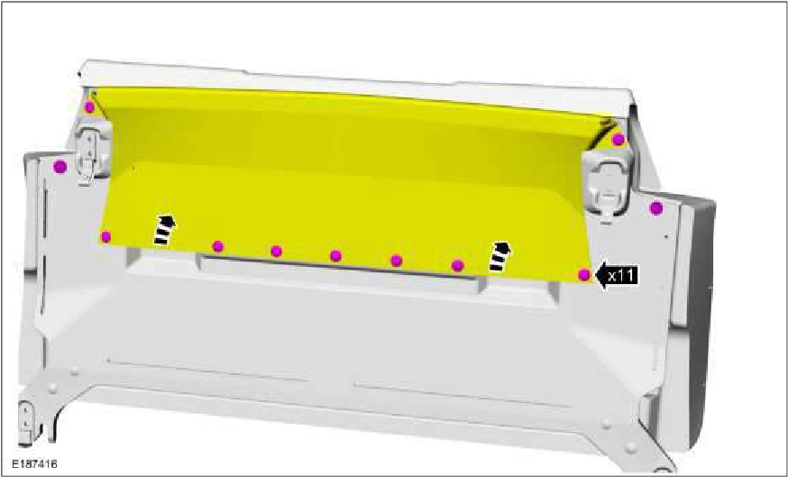 Rear Seat Backrest Cover - Convertible — original illustration 2, reference 1187