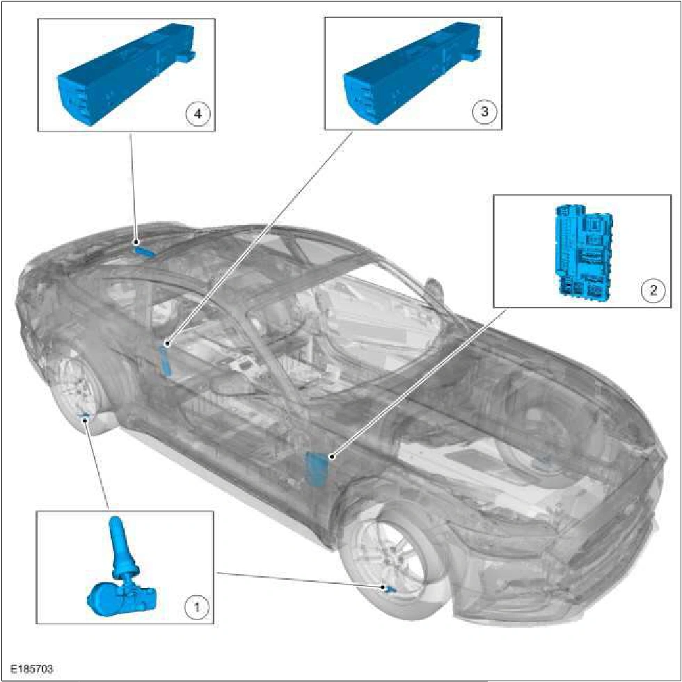 Tire Pressure Monitoring System (TPMS) - Component Location — original illustration 1, reference 2562