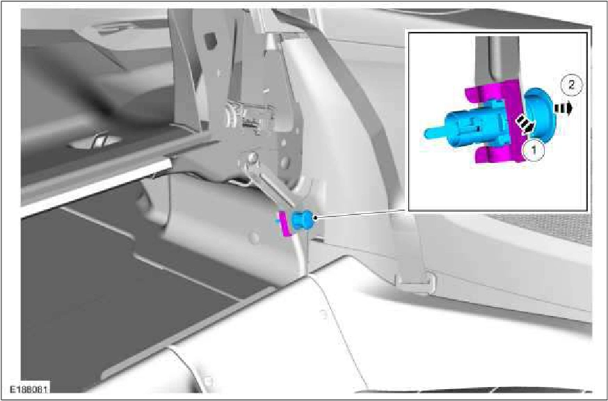 Luggage Compartment Lid Lock Cylinder - Convertible — original illustration 1, reference 1427