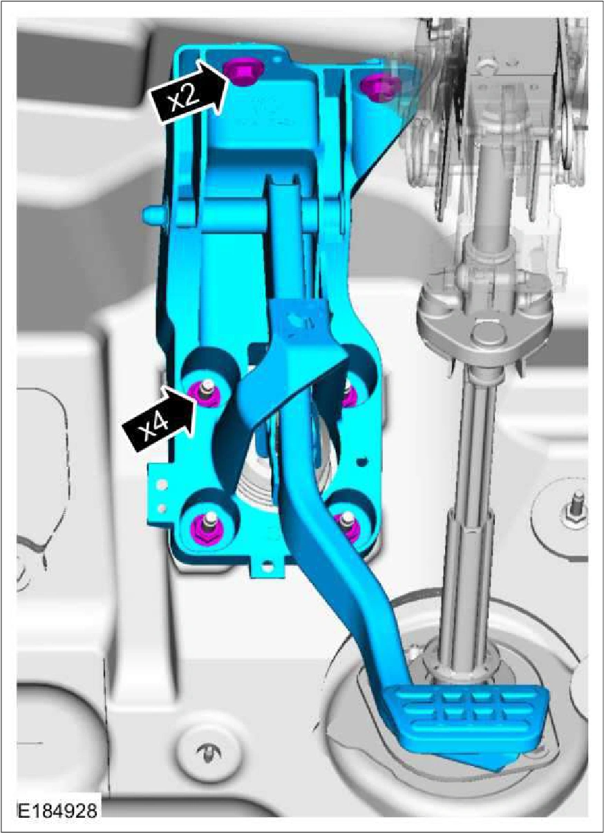 Brake Pedal and Bracket - 6-Speed Automatic Transmission - 6R80 — original illustration 1, reference 2912