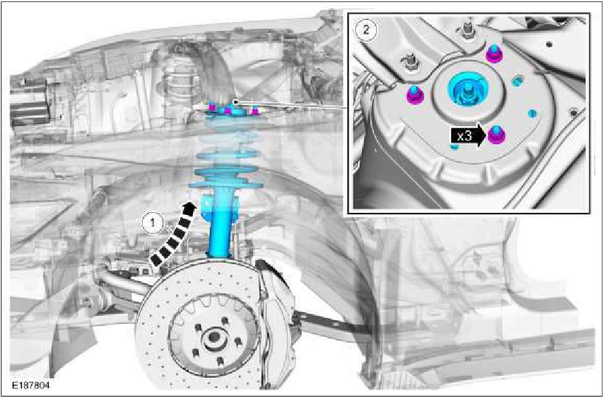 Front Strut and Spring Assembly — original illustration 2, reference 2452