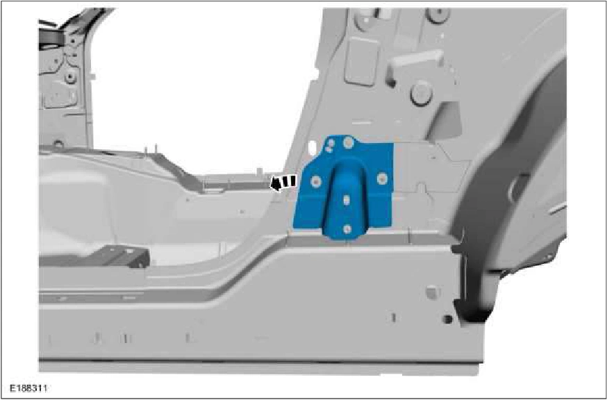 B-Pillar and Reinforcement - Convertible — original illustration 2, reference 2307