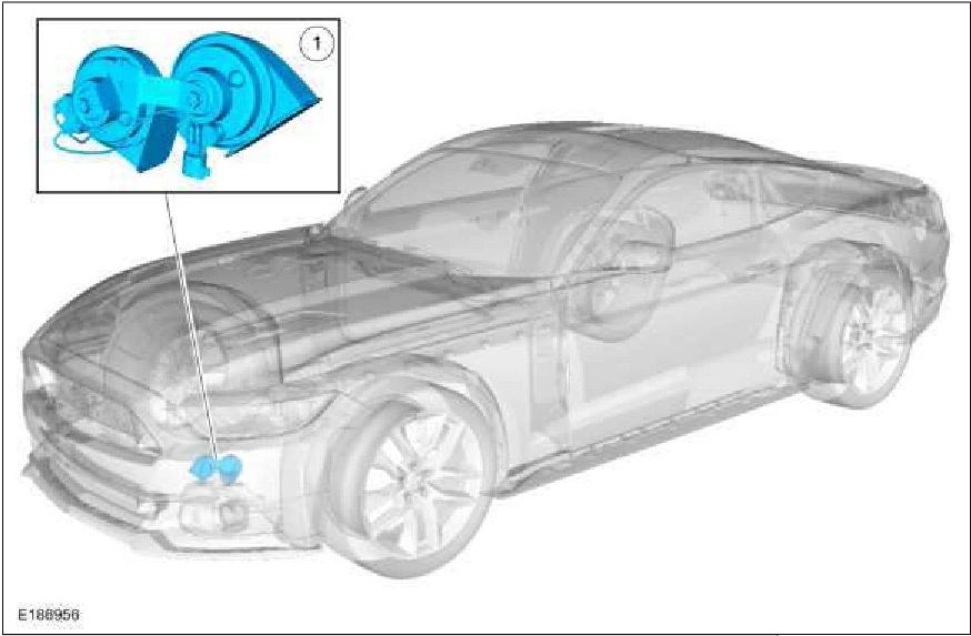 Horn - Component Location — original illustration 1, reference 3918