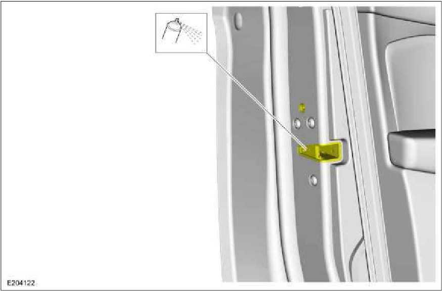 Door Latch Lubrication — original illustration 2, reference 1422