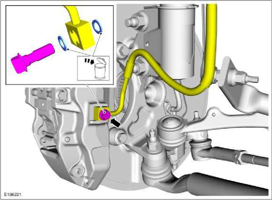 Front Brake Flexible Hose — original illustration 2, reference 2824