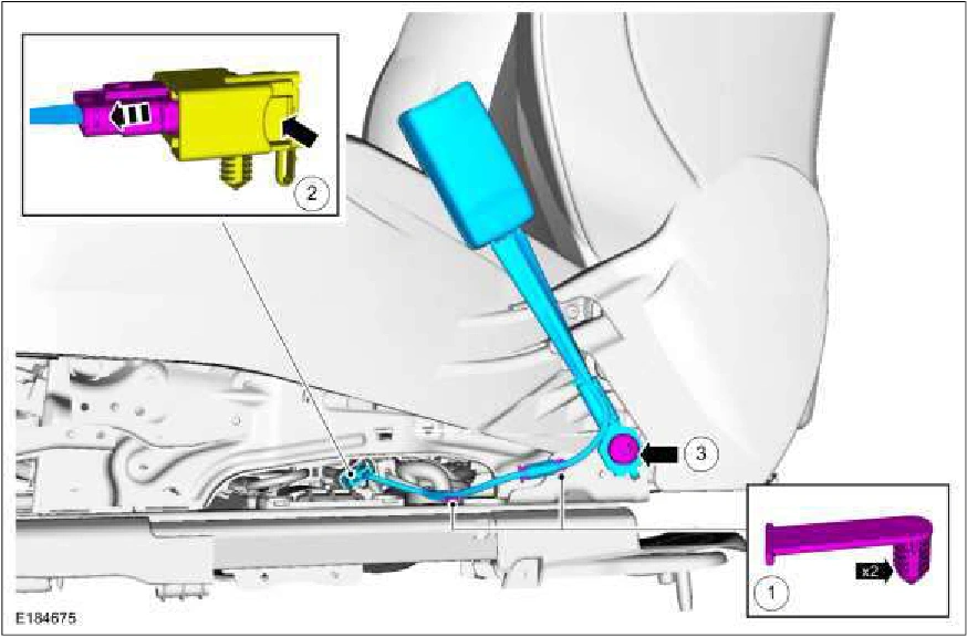 Front Seatbelt Buckle — original illustration 1, reference 1727